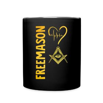 Masonic Freemasonry Fraternal - Tasse einfarbig - Schwarz - Vorne