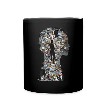 Le puzzle humain - Mug uni - noir - Devant