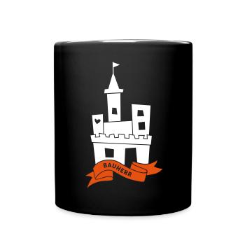 constructeur château château maison bâtiment propriétaire fier - Mug uni - noir - Devant