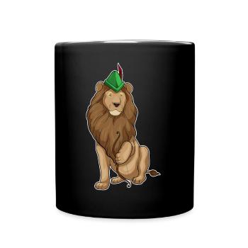 Lion Archer Bow - Full Colour Mug - black - Front