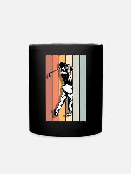 Golf Golfer - Tasse einfarbig - Schwarz