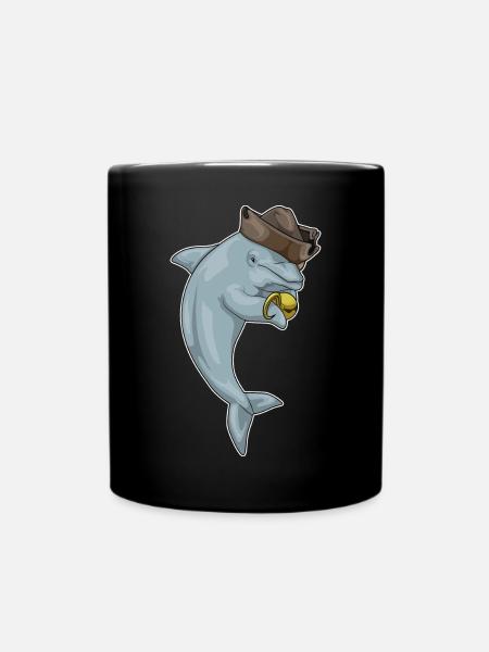 Dolphin Pirate Crochet Main - Mug uni - noir
