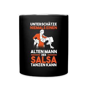 Salsa Tanz Tänzer - Tasse einfarbig - Schwarz - Vorne