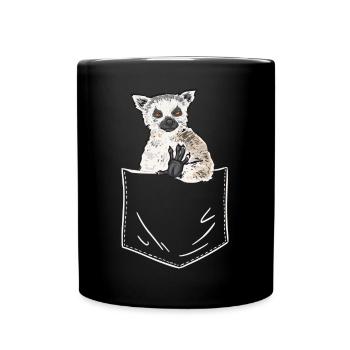 Lémurien à queue annelée - Mug uni - noir - Devant