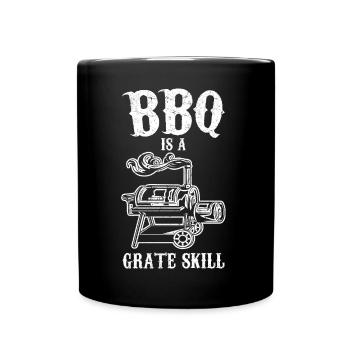 Fleisch und Bier | Grillen Grillmeister Geschenke - Tasse einfarbig - Schwarz - Vorne