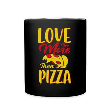 Pizza - Mug uni - noir - Devant