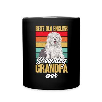 Old English Sheepdog Sheepie Bobtail - Full Colour Mug - black - Front