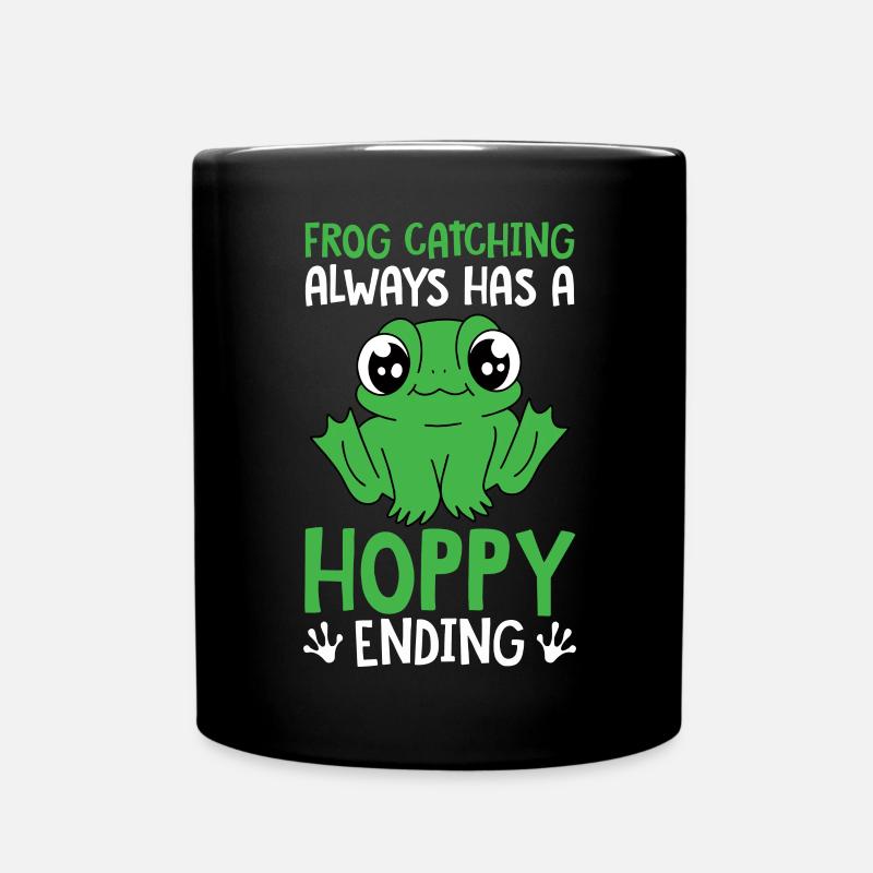 Amphibian Frog Catching Always Has A Hoppy Ending - Tasse einfarbig - Schwarz