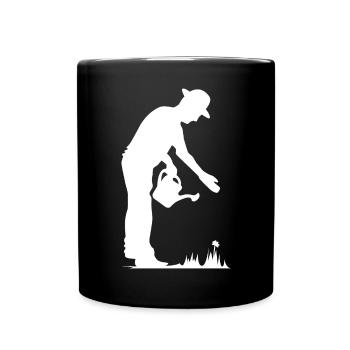 Gärtner Blumen Gießkanne Icon Symbol Garten Wiese - Tasse einfarbig - Schwarz - Vorne