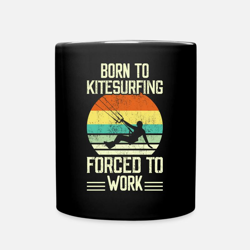 Kitesurf Kitesurfer Kiteboard - Tasse einfarbig - Schwarz