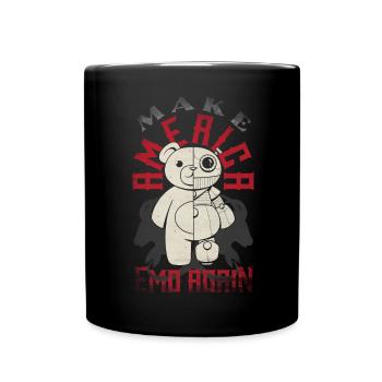 Emoticon Make America Emo Again Emocore Aesthetic - Tasse einfarbig - Schwarz - Vorne