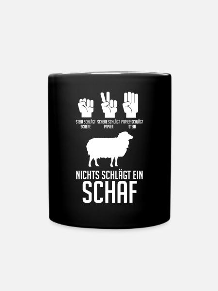Landwirt Schäfer Bauernhof Schafe - Tasse einfarbig - Schwarz