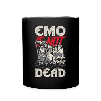 Emoticon Emo Is Not Dead Emocore Aesthetic - Tasse einfarbig - Schwarz - Vorne