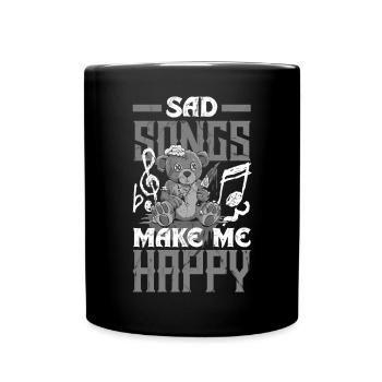 Emoticon Sad Songs Make Me Happy Emocore Esthétique - Mug uni - noir - Devant