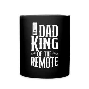 Dad King Of The Remote 2 - Tasse einfarbig - Schwarz - Vorne