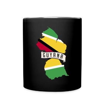 Guyana Flag Guyanese Guyana - Full Colour Mug - black - Front