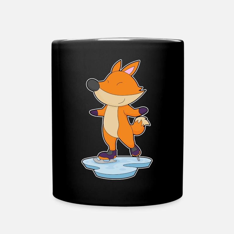 Fuchs Eislaufen Schlittschuhe - Tasse einfarbig - Schwarz