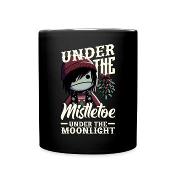 Under the Mistletoe Under the Moonlight Emocore - Tasse einfarbig - Schwarz - Vorne