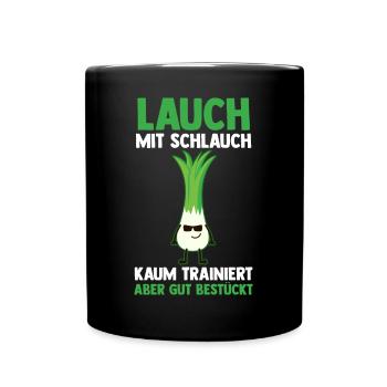Bodybuilding Sport Fitness Lauch - Tasse einfarbig - Schwarz - Vorne