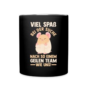 Jobwechsel Arbeit Büro Kollegen Abschiedsgeschenk - Tasse einfarbig - Schwarz - Vorne