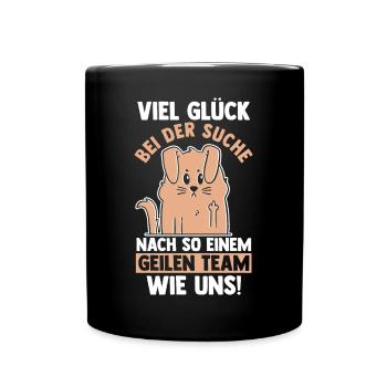 Jobwechsel Arbeit Büro Kollegen Abschiedsgeschenk - Tasse einfarbig - Schwarz - Vorne