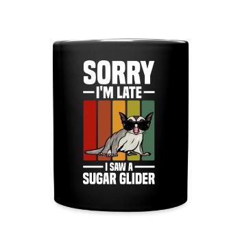 Fliegendes Eichhörnchen | Haustier Tier Geschenke - Tasse einfarbig - Schwarz - Vorne
