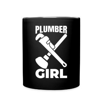 Plombier - Mug uni - noir - Devant