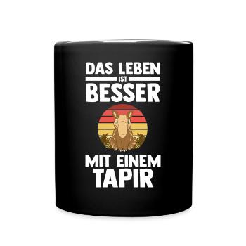 Tapir - Tasse einfarbig - Schwarz - Vorne