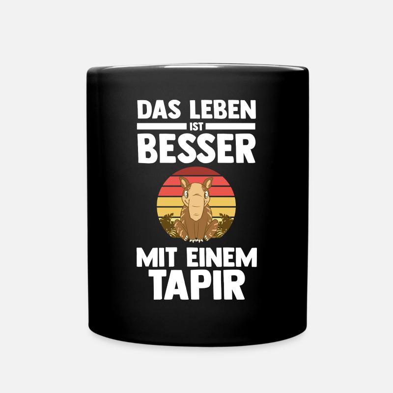 Tapir - Tasse einfarbig - Schwarz