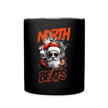 North Beats Père Noël Design - Mug uni - noir - Devant