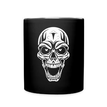 Perfekter Totenkopf für Gothic Fans - Tasse einfarbig - Schwarz - Vorne