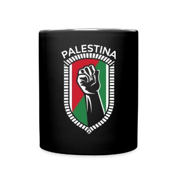 Palästinensisches Erbe - Stolzes heroisches Wappen - Tasse einfarbig - Schwarz - Vorne