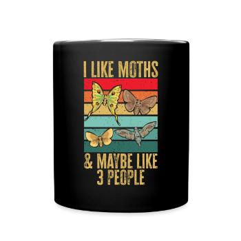Moths Insect Collector Entomologist - Full Colour Mug - black - Front