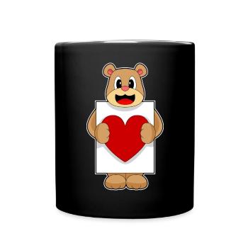 Jeu de cartes de poker Bear Poker - Mug uni - noir - Devant