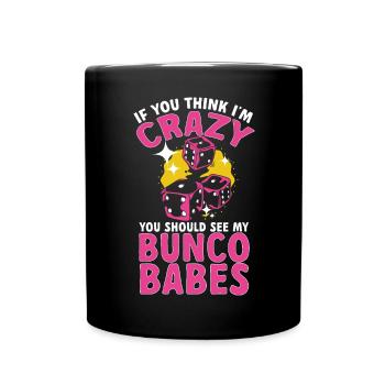 Jeu de dés Bunco - Mug uni - noir - Devant