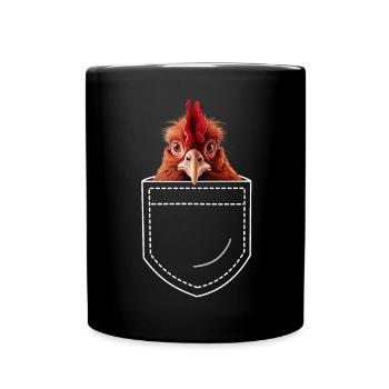 Poulet - Mug uni - noir - Devant