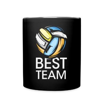meilleure équipe de volley-ball plage couleurs vives graphique - Mug uni - noir - Devant
