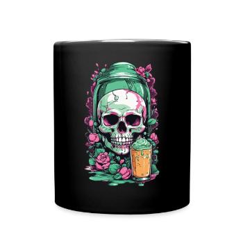 Gothic Skull Pastel Poison Halloween Design - Tasse einfarbig - Schwarz - Vorne