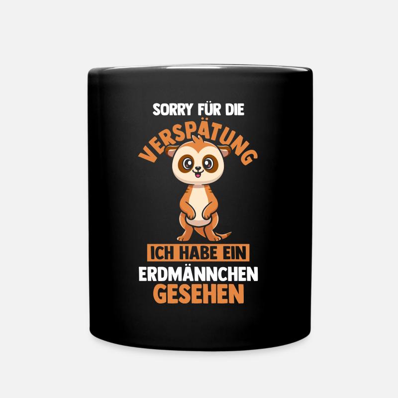 Erdmännchen - Tasse einfarbig - Schwarz