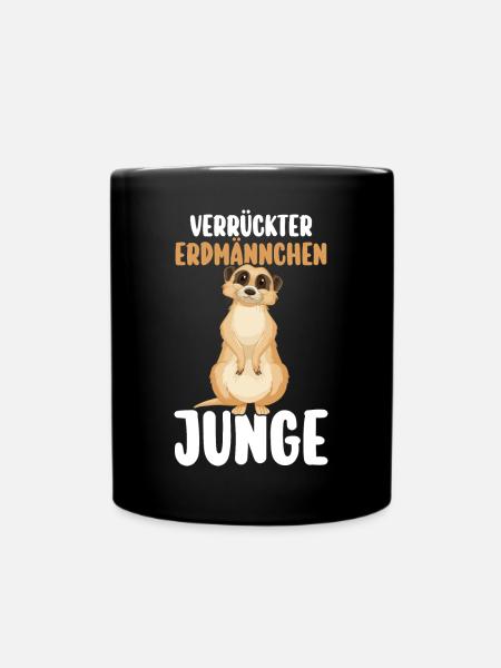 Erdmännchen - Tasse einfarbig - Schwarz