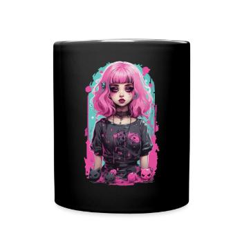 Pastel Goth Egirl Aesthetic Gothic Streetwear - Full Colour Mug - black - Front