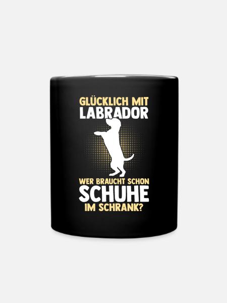 Hund Labrador - Tasse einfarbig - Schwarz
