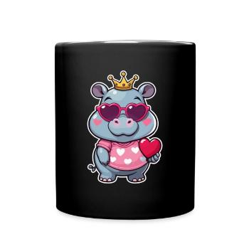 Hippopotamus - Full Colour Mug - black - Front