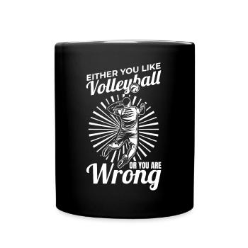 Vous aimez le volley-ball ou vous vous trompez - Mug uni - noir - Devant