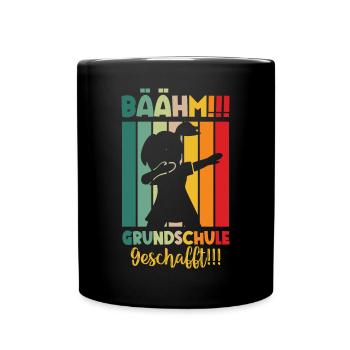 Grundschule Geschafft 2026 Grundschulabgänger - Tasse einfarbig - Schwarz - Vorne