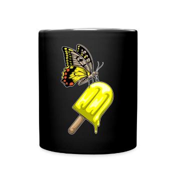 Popsicles papillon - Mug uni - noir - Devant