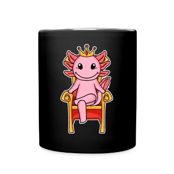 Axolotl motif children's king - Full Colour Mug - black - Front