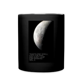 one step on the moon - Full Colour Mug - black - Front