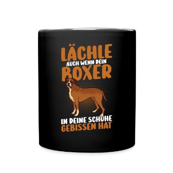 Dog German Boxer - Full Colour Mug - black - Front