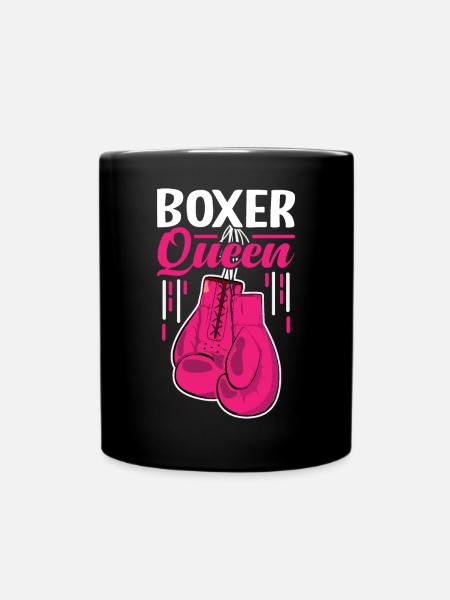 Boxer-Königin - Tasse einfarbig - Schwarz